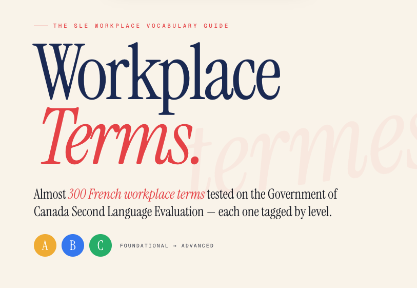 Workplace Terms — The SLE Vocabulary Guide cover