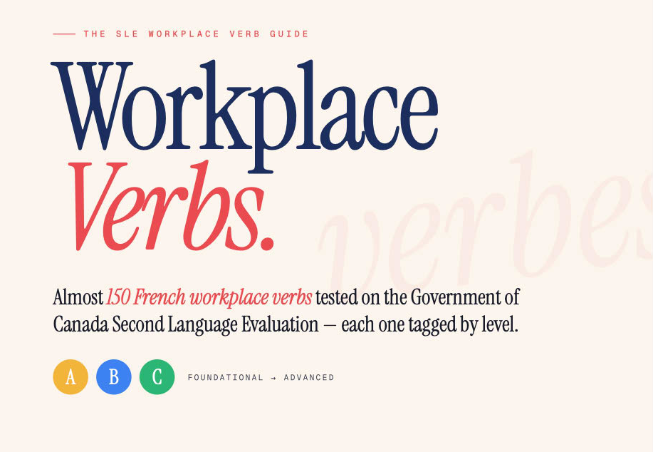 Workplace Verbs — The SLE Action Guide cover